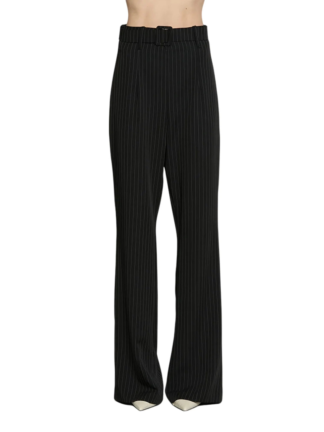 Relish pantaloni palazzo gessati donna Benetti nero