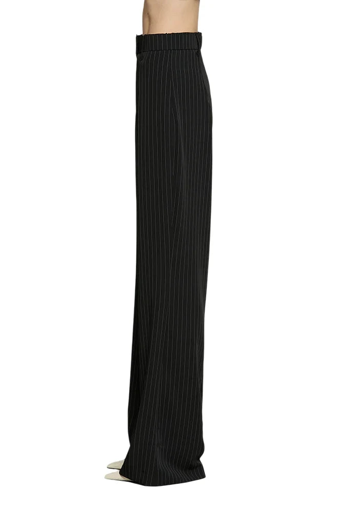 Relish pantaloni palazzo gessati donna Benetti nero