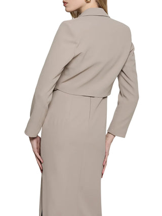 Relish giacca crop Cassellim monopetto donna tortora CASSELLIM 1127 RELISH 