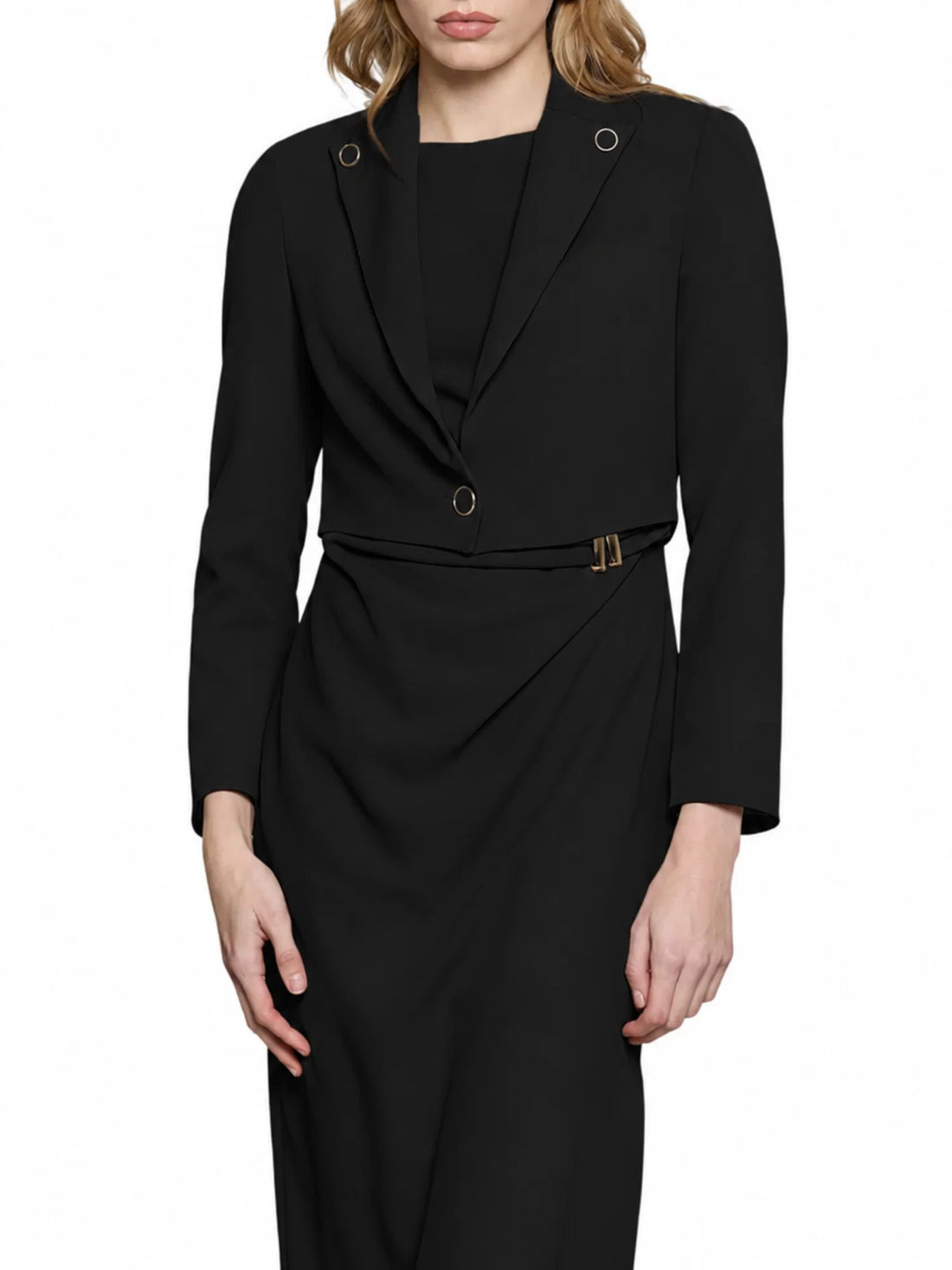 Relish giacca crop Cassellim monopetto donna nero