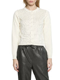 Relish cardigan donna Fiorelli con applicazioni gioiello avorio