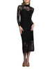 Relish abito midi Freyas in pizzo nero