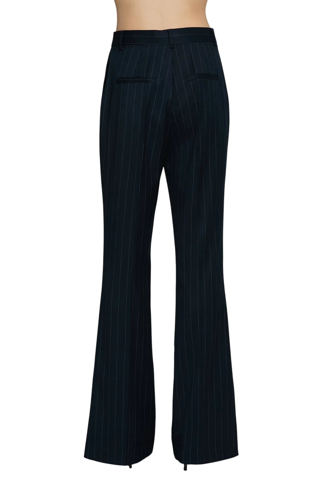 Relish pantaloni a zampa Iussis gessati donna blu notte