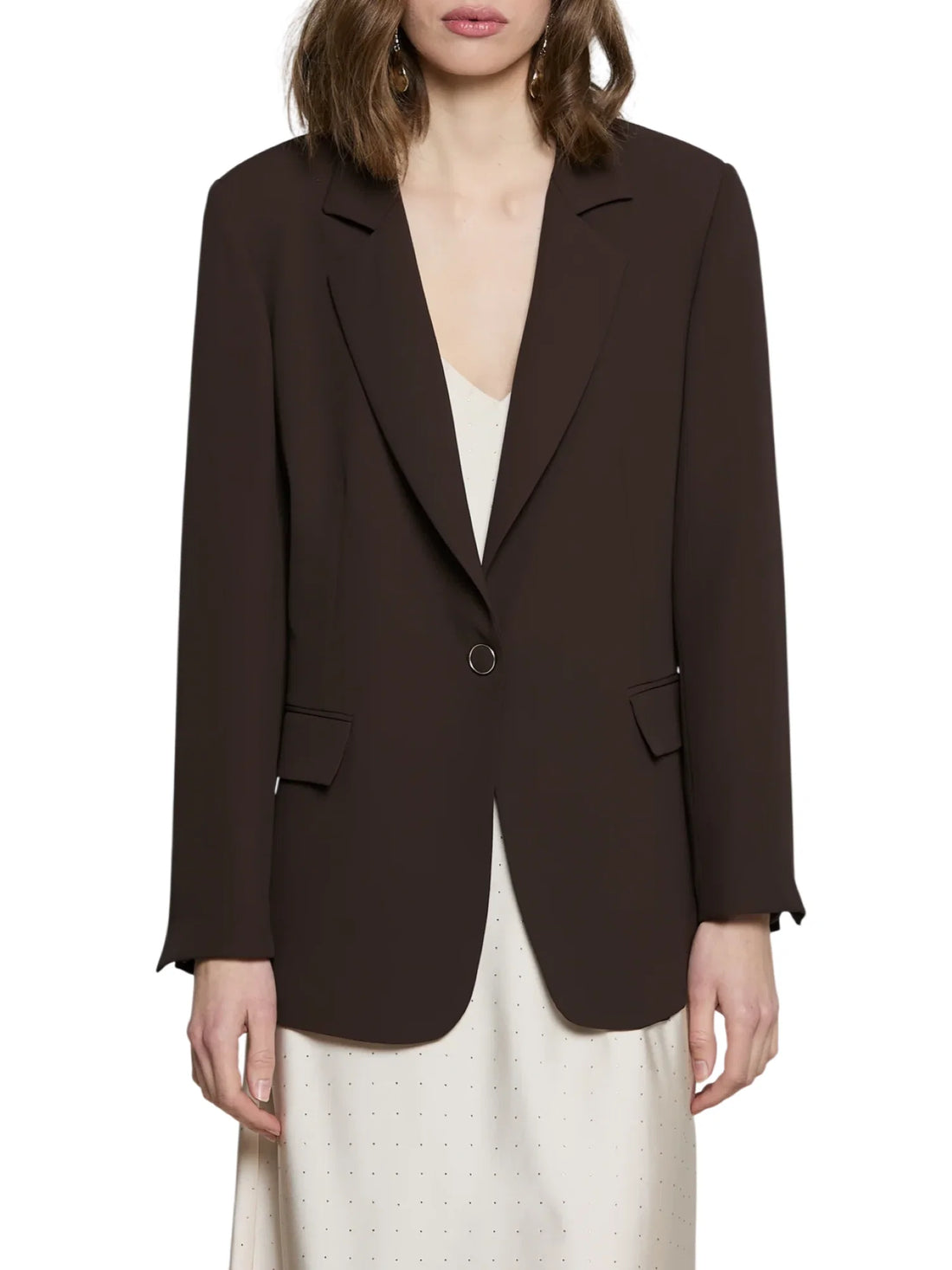 Relish giacca monopetto blazer Lastym donna marrone