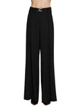 Relish pantaloni palazzo Rojem con pinces e cintura nero