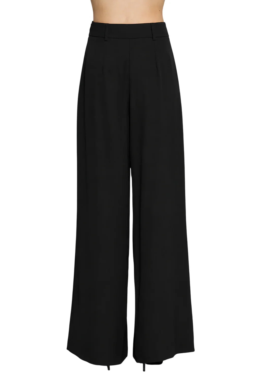 Relish pantaloni palazzo Rojem con pinces e cintura nero