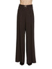Relish pantaloni palazzo Rojem con pinces e cintura marrone