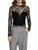 Relish body donna Said in pizzo manica lunga nero