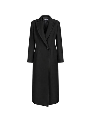 Sandro Ferrone cappotto lungo doppiopetto misto lana twill nero S15YBGULISSE NERO Sandro FERRONE 
