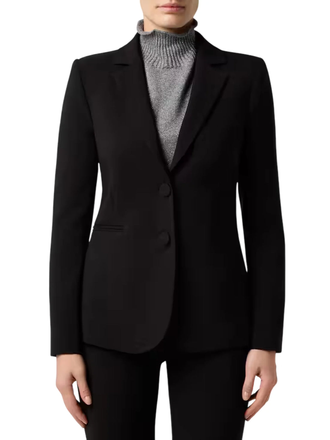 Sandro Ferrone giacca blazer donna monopetto Basile nero