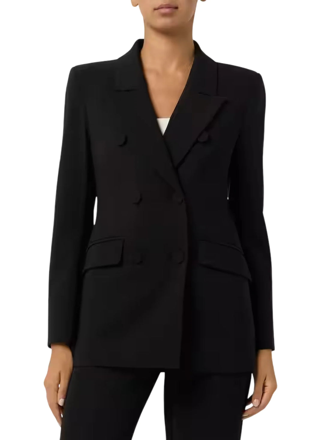 Sandro Ferrone giacca blazer doppiopetto donna Grara nero