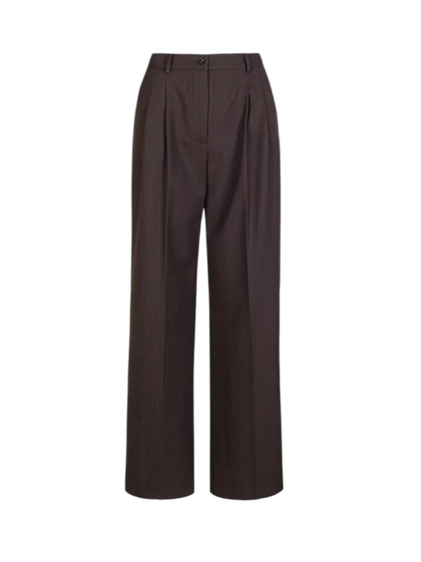 Sandro Ferrone pantaloni palazzo gessati Fenice donna marrone