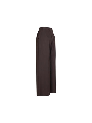 Sandro Ferrone pantaloni palazzo gessati Fenice donna marrone S25YBGFENICE CACAO Sandro FERRONE
