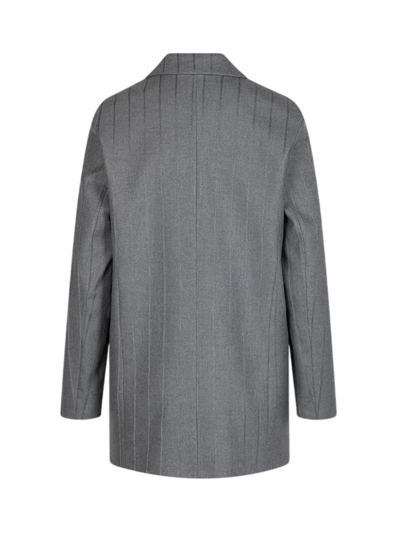 Sandro Ferrone giacca blazer donna trama gessata grigio