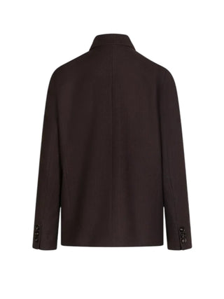 Sandro Ferrone giacca blazer doppiopetto donna in fantasia gessata marrone S25YBGFORNACE CACAO Sandro FERRONE