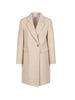 Sandro Ferrone cappotto lungo donna misto lana doppiopetto beige chiaro