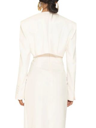 Silence giacca blazer crop Event donna bianco latte GI5391 MILK SILENCE