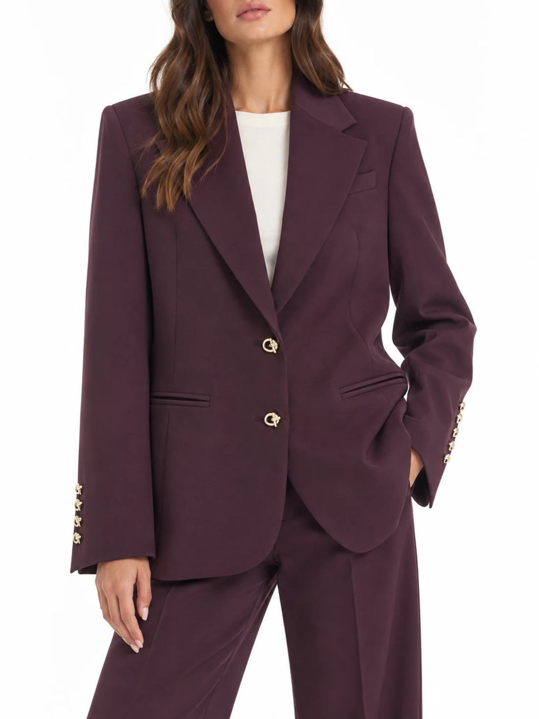 Silence giacca blazer monopetto donna Phoenix borgogna