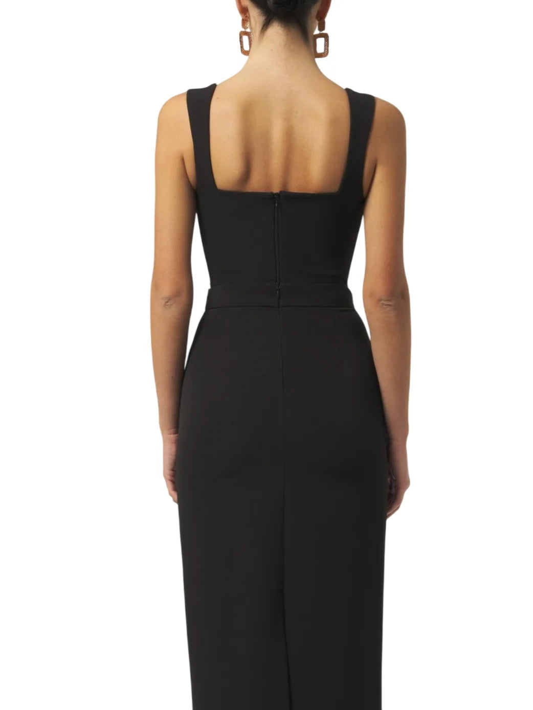 Silence top crop Amber donna nero