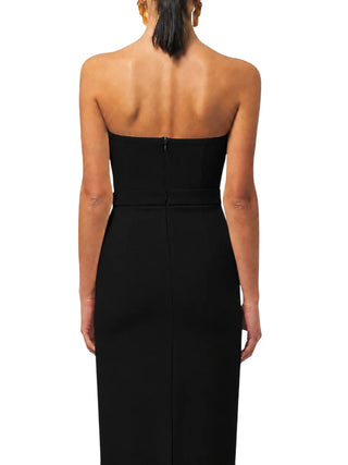 Silence top crop Daily Heart donna nero