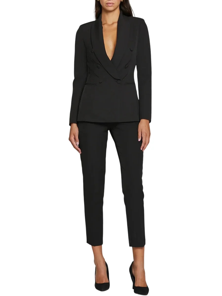 Silence giacca blazer doppiopetto donna Daily nero