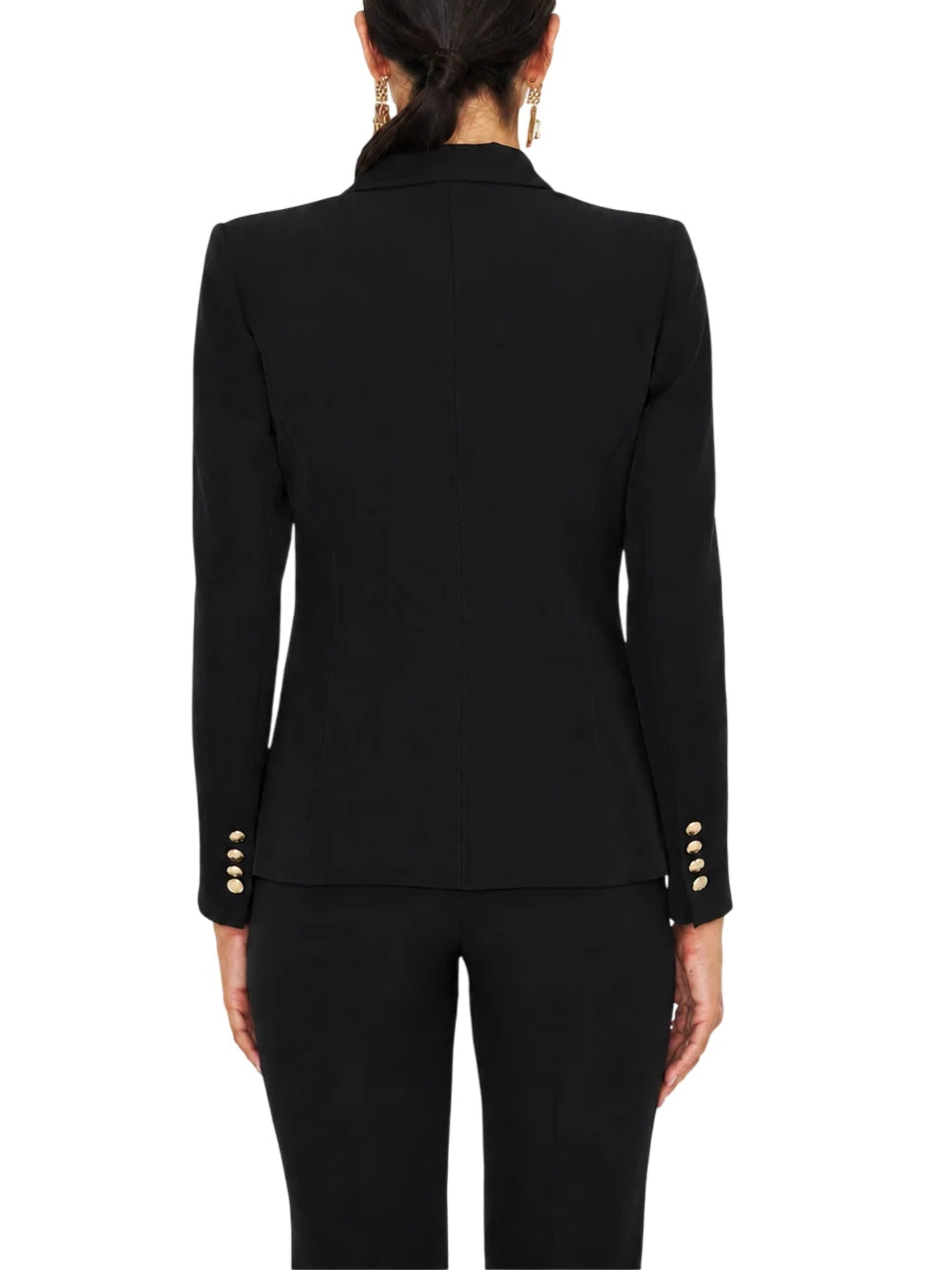Silence giacca blazer donna doppiopetto Libra nero