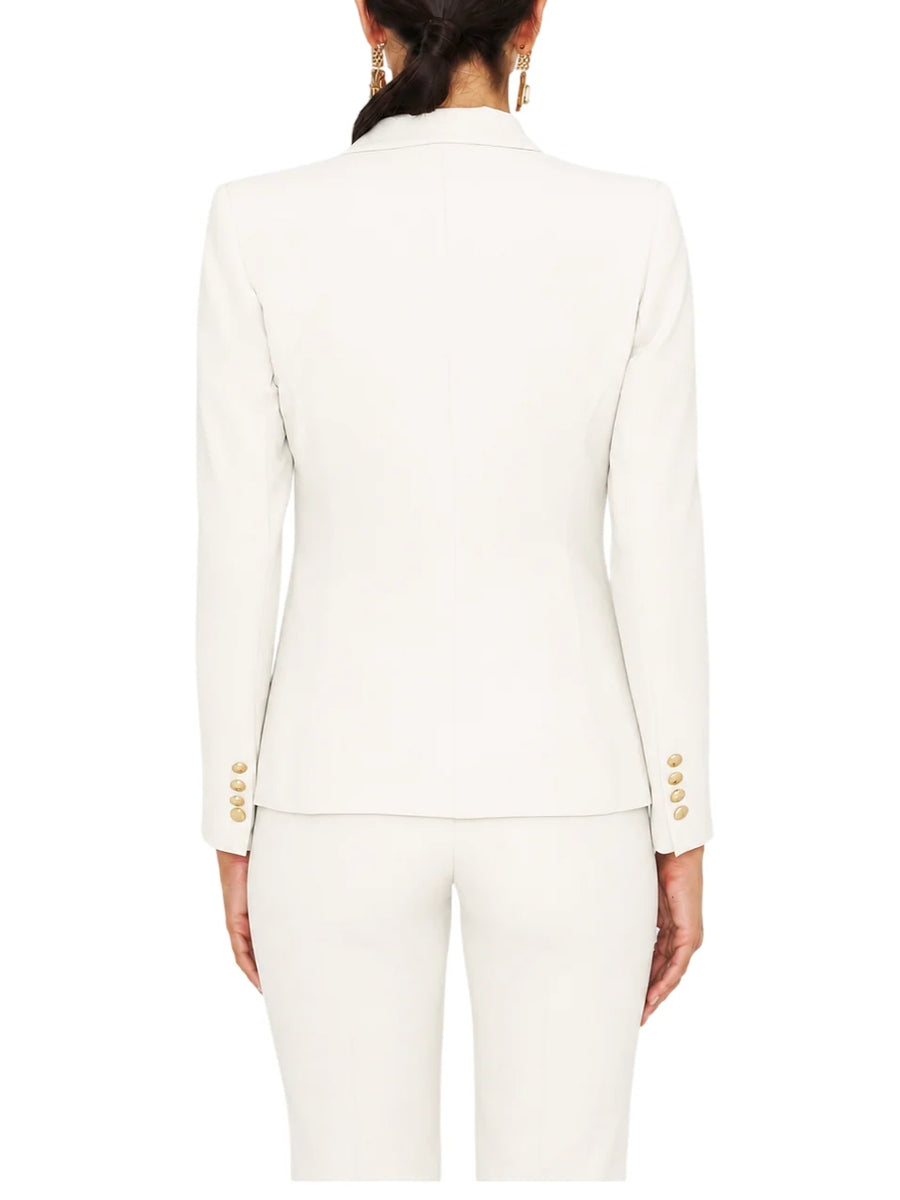 Silence giacca blazer donna doppiopetto Libra bianco latte