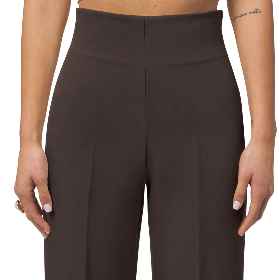 Silence pantaloni flare donna Betty marrone