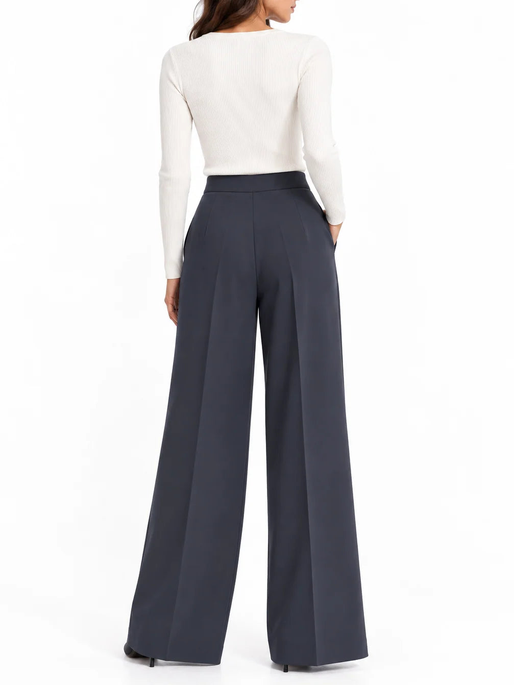 Silence pantaloni palazzo Daily donna grigio