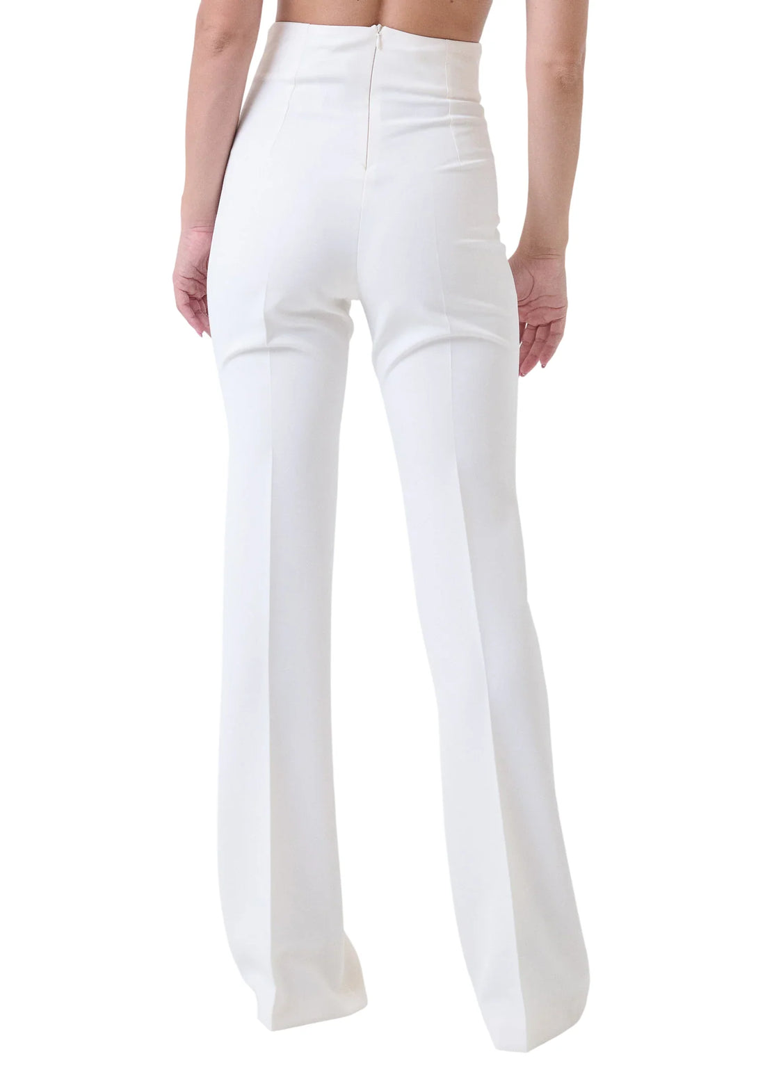 Silence pantaloni a zampa Amber donna bianco latte