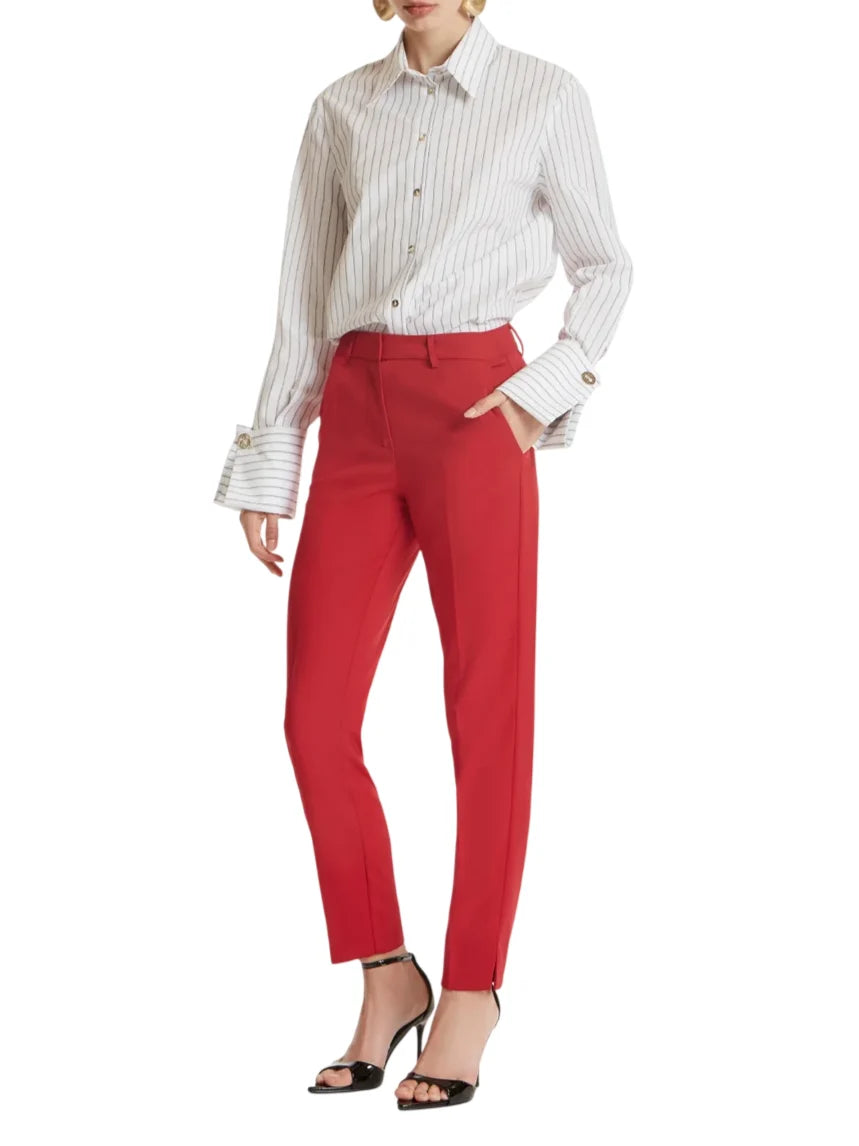 Simona Corsellini pantaloni a sigaretta donna rosso