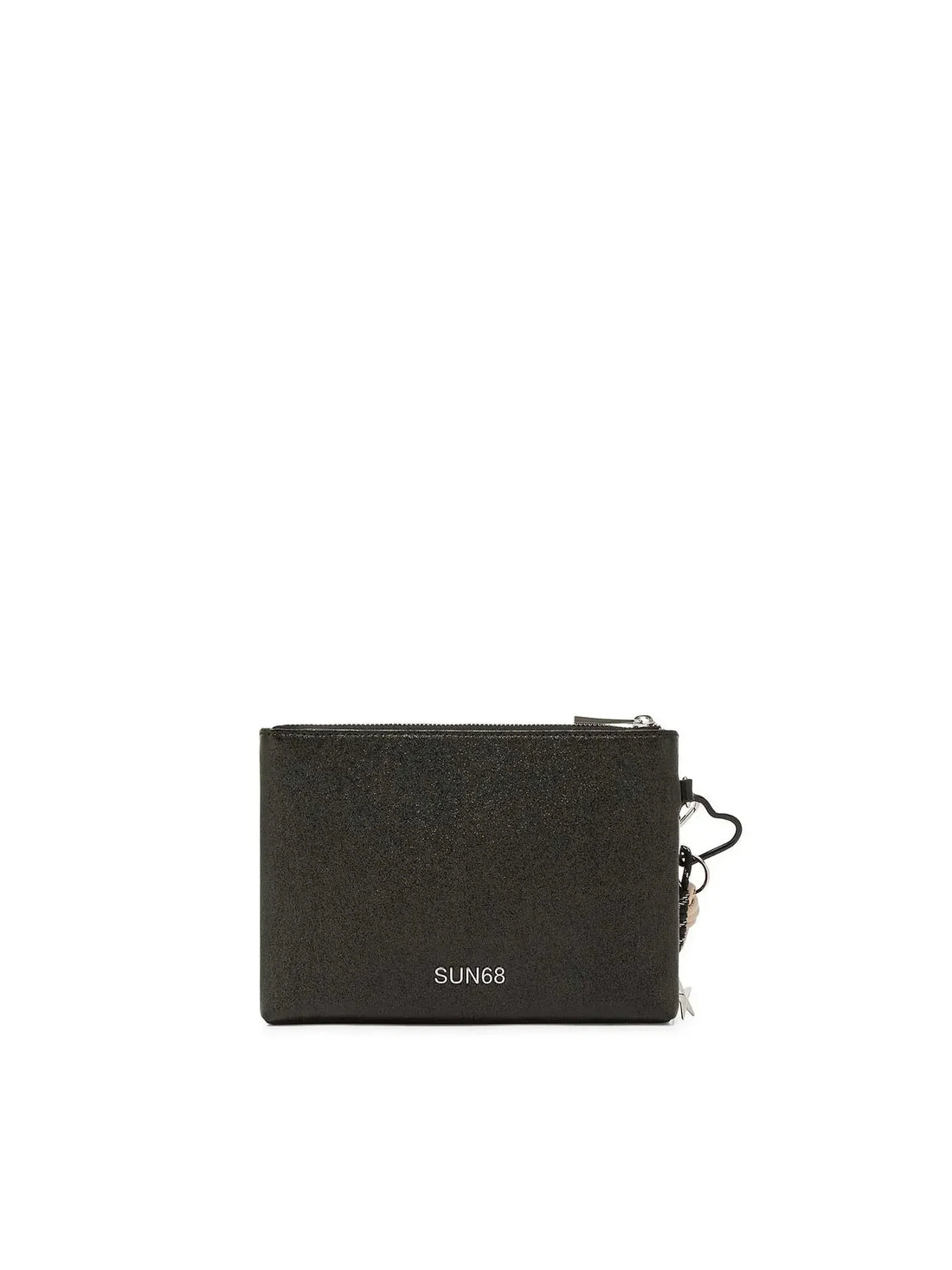 Sun68 pochette donna in scuba laminata con cinturino nero