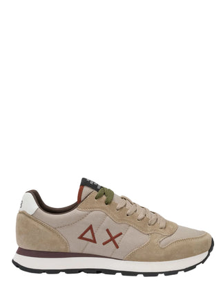 Sun68 sneakers uomo Tom Solid in tessuto e suede beige