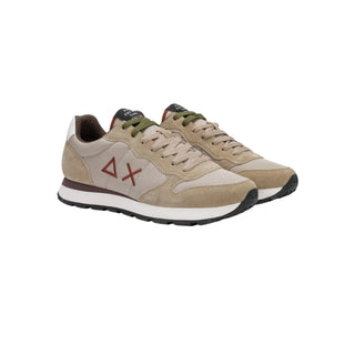 Sun68 sneakers uomo Tom Solid in tessuto e suede beige