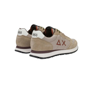 Sun68 sneakers uomo Tom Solid in tessuto e suede beige