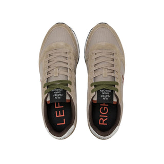 Sun68 sneakers uomo Tom Solid in tessuto e suede beige