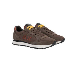 Sun68 sneakers uomo Tom Solid in tessuto e suede marrone