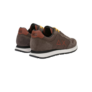Sun68 sneakers uomo Tom Solid in tessuto e suede marrone
