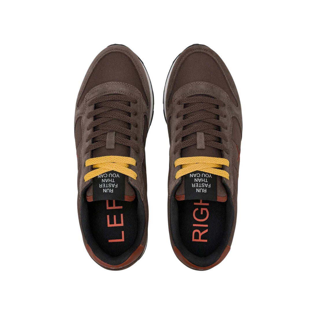 Sun68 sneakers uomo Tom Solid in tessuto e suede marrone