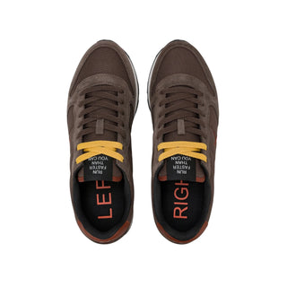 Sun68 sneakers uomo Tom Solid in tessuto e suede marrone