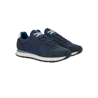 Sun68 sneakers uomo Tom Solid in tessuto e suede blu