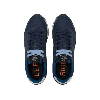 Sun68 sneakers uomo Tom Solid in tessuto e suede blu