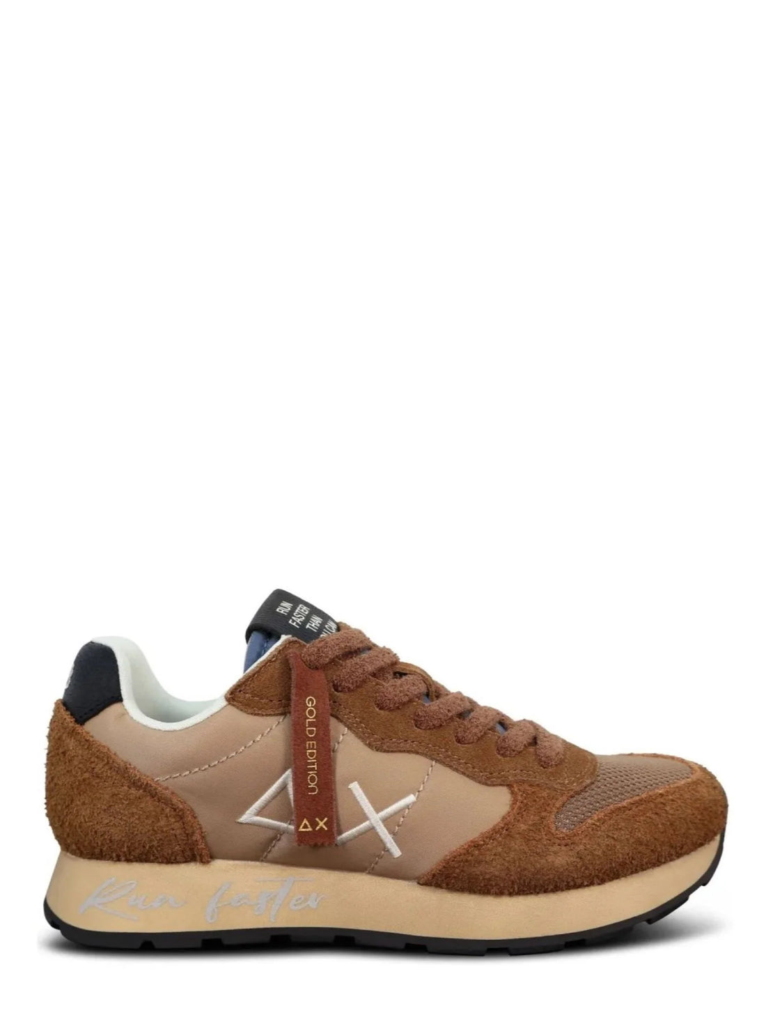 Sun68 sneakers uomo Tom Vintage in suede e tessuto marrone