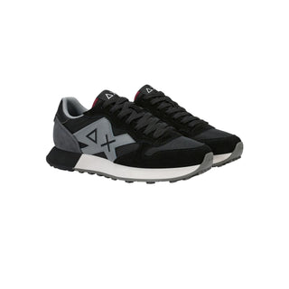 Sun68 sneakers uomo Jaki 2.0 Solid in mesh e tessuto nero