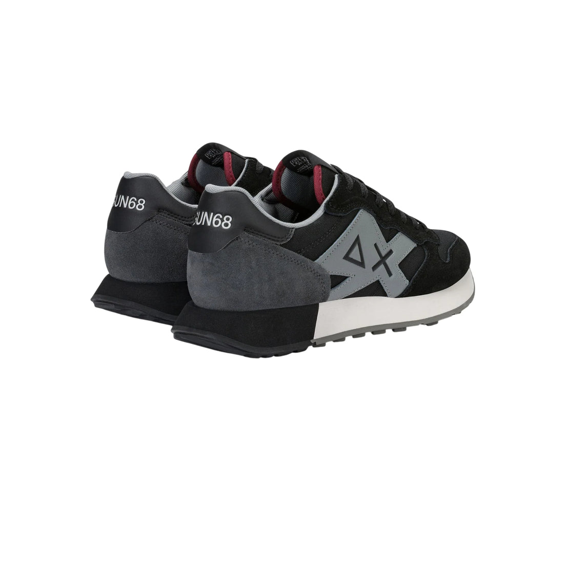 Sun68 sneakers uomo Jaki 2.0 Solid in mesh e tessuto nero