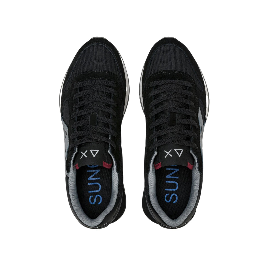 Sun68 sneakers uomo Jaki 2.0 Solid in mesh e tessuto nero
