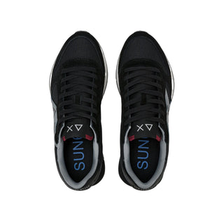 Sun68 sneakers uomo Jaki 2.0 Solid in mesh e tessuto nero