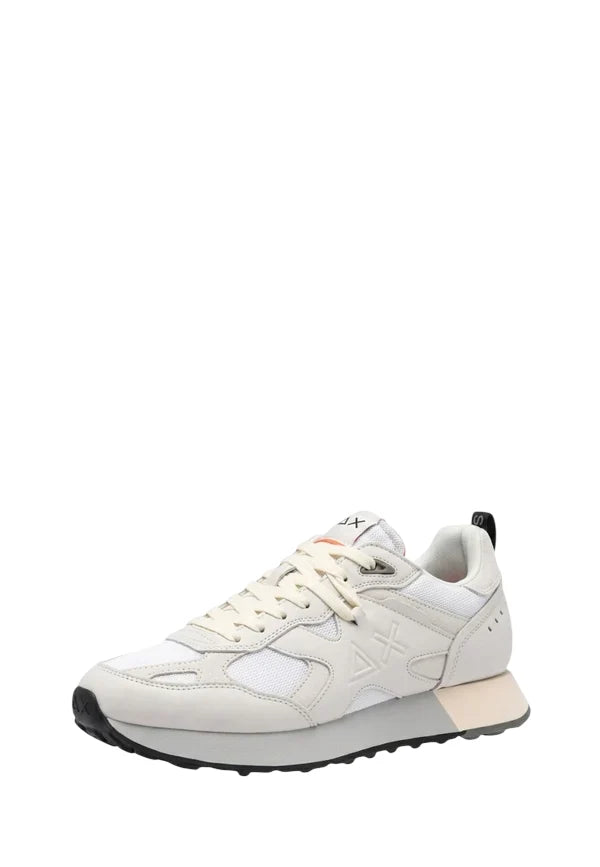 Sun68 sneakers uomo Jaki in pelle e mesh bianco