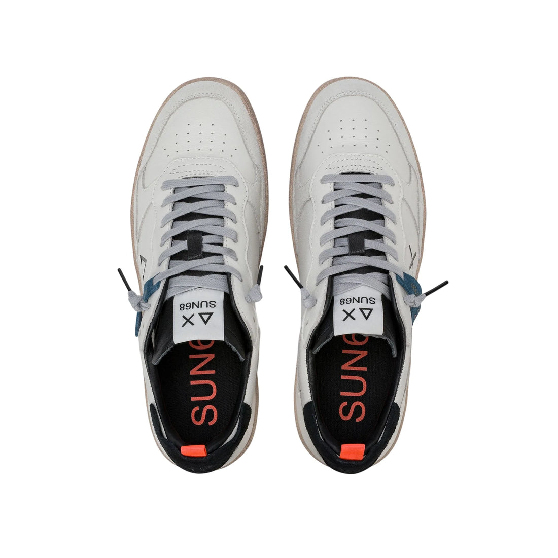 Sun68 sneakers uomo in pelle Urban Basket panna