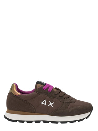 Sun68 sneakers donna Ally Solid in tessuto e suede marrone